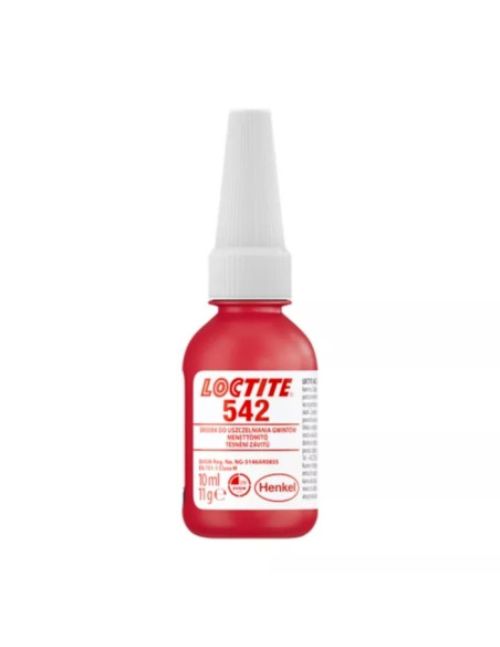 Klej do uszczelniania gwintów drobnozwojowych w hydraulice i pneumatyce, 10 ml LOCTITE-542-10