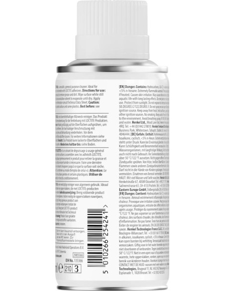 Bezbarwny preparat do czyszczenia, odtłuszczania i przygotowania powierzchni przed klejeniem, 150 ml LOCTITE-SF-7063-150