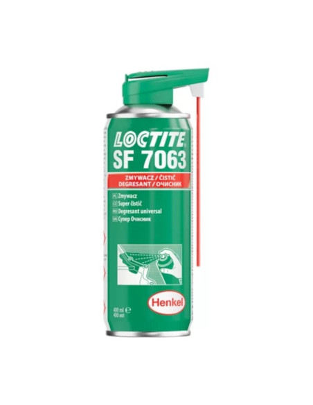 Bezbarwny preparat do czyszczenia, odtłuszczania i przygotowania powierzchni przed klejeniem, 400 ml LOCTITE-SF-7063-400
