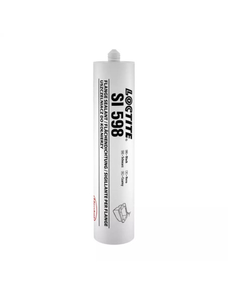Czarny uszczelniacz silikonowy odporny na oleje, wodę i wysoką temperaturę, 300 ml LOCTITE-SI-598-300