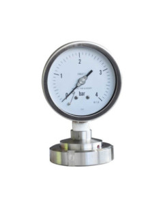 Manometr kwasoodporny z sep. DN50 2wew", 100mm, 0-4bar M100R.SN004+SAN4441