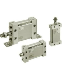 Siłownik z owalnym tłokiem fi 32 skok 25 mm gwint Rc tłoczysko z gwintem wewn. z magnesem SMC MDUB32-25DZ