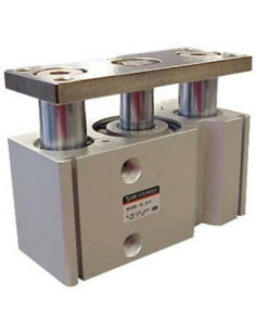 Siłownik kompaktowy z prowadnicami tłok fi 25 mm M5 Śr. tłoka fi 12 do fi 16 i gwint Rc skok 50 SMC MGQM25-50