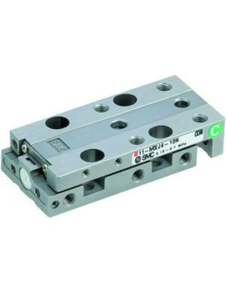 Stół przesuwny miniaturowy fi tłoka siłownika 4.5 mm skok 5 mm bez czujników z szyną montażową SMC MXJ4-5