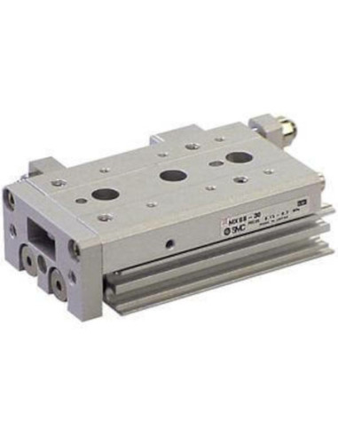 Stół przesuwny kompaktowy fi 12 mm skok 50 mm amortyzatory z obu stron gwint R SMC MXS12-50B