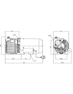 Pompa próżniowa olejowa 8m3/h, 0,25kW, 240V, 50Hz OL008P0.2MA 2