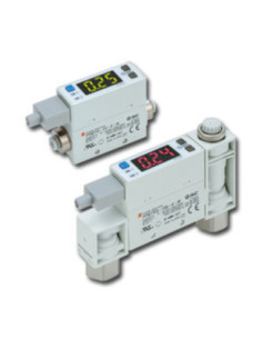 Czujnik przepływu z 2-kolorowym wyświetlaczem 2-100 l/min wtyk fi 6 PNP + 4-20 mA kabel 2m SMC PFM711-C6-F