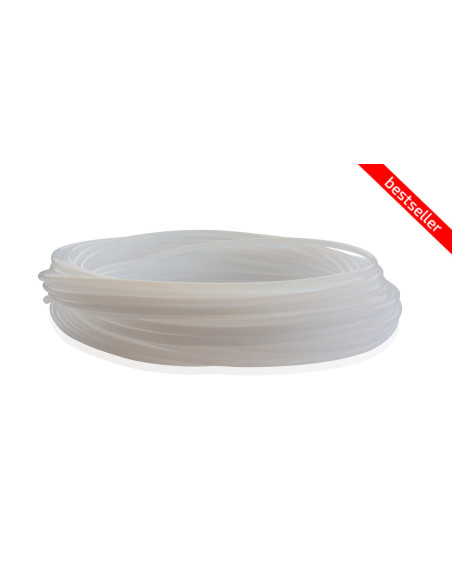 Przewód teflonowy PTFE kalibrowany, fi 4x2,5 mm, biały PTFE4X2,5- BIAL
