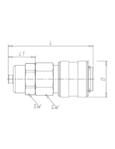 Szybkozłącze pneumatyczne DN5 typ 21, skręcane do węża Ø6x4 mm, mosiądz Flowmatik S21 WK64 | Eshop Dopak 2
