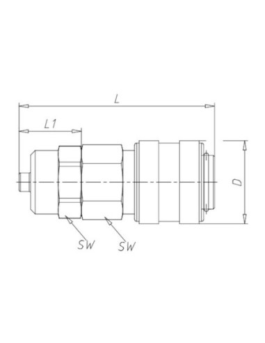 Szybkozłącze pneumatyczne DN5 typ 21, skręcane do węża Ø6x4 mm, mosiądz Flowmatik S21 WK64 | Eshop Dopak