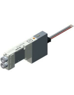 Zawór elektromagnetyczny 5/2 monostabilny 24V DC wtyk L fi 4 uszczelnienie elastyczne SMC SQ1141-5LO1-C4-Q