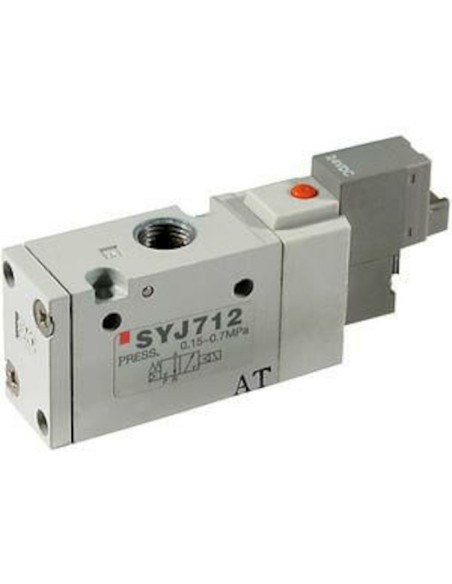 Zawór elektromagnetyczny 3/2 24V DC NC G 1/8 indywidualne odpowietrzanie M8 bez kabla SMC SYJ712-5WAOU-01F-Q