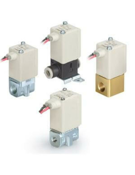Zawór 2/2 do powietrza i wody fi 6 gniazdo 1.6 mm 24V DC kabel zatopiony SMC VDW20GA