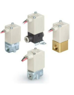 Zawór 2/2 do powietrza i wody G 1/8 gniazdo 2.3 mm 24V DC kabel zatopiony SMC VDW22PAA