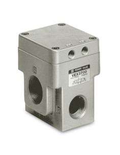 Zawór 3/3 pneumatyczny G3/4 przewodowy ze wspornikiem SMC VEX3500-06F-B