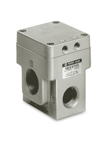 Zawór 3/3 pneumatyczny G3/4 przewodowy ze wspornikiem SMC VEX3500-06F-B
