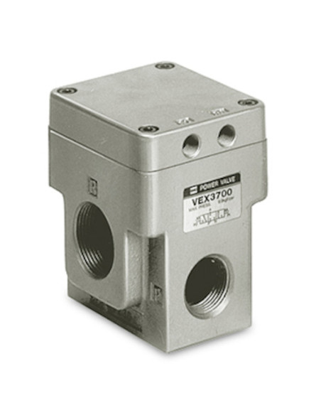 Zawór 3/3 pneumatyczny G3/4 przewodowy ze wspornikiem SMC VEX3500-06F-B