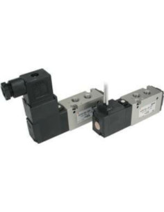 Zawór elektropneumatyczny 5/2 monostabilny 24V DC G DIN bez gniazda indywidualne odpowietrzanie SMC VFS1120-5YO-01F-Q