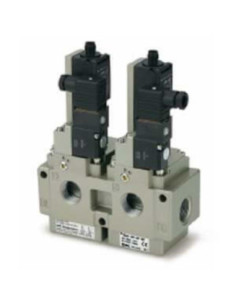 Zawór elektropneumatyczny VP500 G 3/4 M12 OMRON wewnętrzne zasilanie pilota SMC VG342-5DZ-06F-M-X87