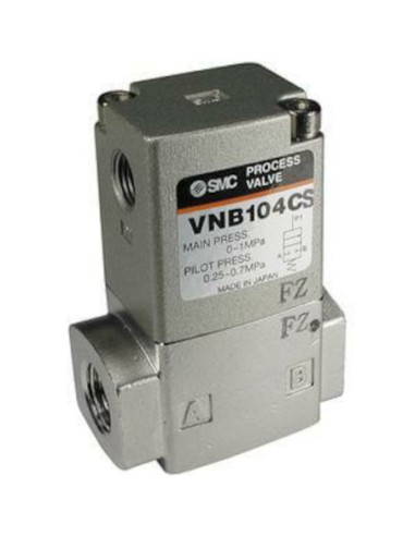 Zawór 2/2 sterowany pneumatycznie fi 7 NC 1 MPa SMC VNB104A-F8A