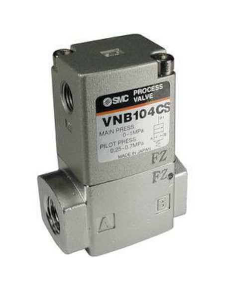 Zawór 2/2 sterowany pneumatycznie fi 7 NC 1 MPa SMC VNB104A-F8A