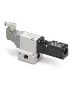 Zawór załączający/odpowietrzający podwójny VP500 G 3/8 M12 OMRON DIN SMC VP544-5YZ1-03F/07
