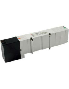 Zawór elektropneumatyczny 5/3 w środk. położeniu zamknięty 24V DC suwak stalowy standard 1 W SMC VQ4300-5BW1-Q