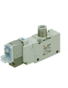 Zawór elektropneumatyczny 3/2 NC 24V DC seria VQZ300 Rc 1/4 stalowy suwak DIN SMC VQZ312B-5YO1-02F-Q