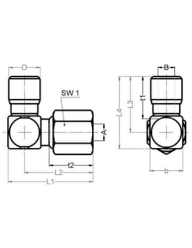 Adapter pod rurkę 8 na wąż 10 kątowy,mosiądz, FPM VT2646-0808