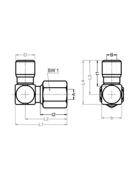 Adapter pod rurkę 8 na wąż 10 kątowy,mosiądz, FPM VT2646-0808