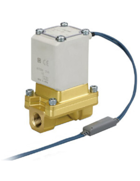 Zawór elektromagnetyczny 2/2 N.C. 24V DC DIN ochrona korpus C37 G1/2 gniazdo fi 15 SMC VXS245FGA