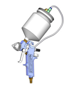 Pistolet W 4 flat jet Dysza 3,5 mm dysza + iglica stal Niro W435211