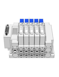 Wyspa zaworowa SMC serii SY5000 Multipin, 5 zaworów x 5/2 monostabilne WZ-SMC-SY5000-01
