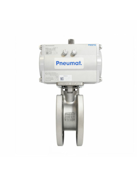 Zawór kulowy kołnierzowy Flowmatik nierdzewnyDN100 z napędem pneum. pojedynczego działania DFPD FESTO ZKFS5 100 S