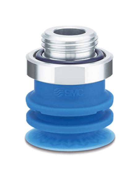Przyssawka mieszkowa 2.5 fałdy fi 20 mm aluminium z wkładką gwint G1/8 GZ SMC ZP3P-T20JT2SF-W-AG01
