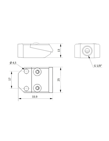 Dysza jednostronna prosta - mała G 1/8, 25 mm, 0,08 mm, stal nierdzewna | Pneumatyka | Eshop Dopak | Wszystko dla Przemysłu