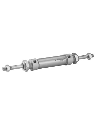 Siłownik pneumatyczny okrągły ISO6432 D16x50 z dwustronnym tłoczyskiem, amortyzacja mechaniczna | Pneumatyka | Eshop Dopak | Wsz