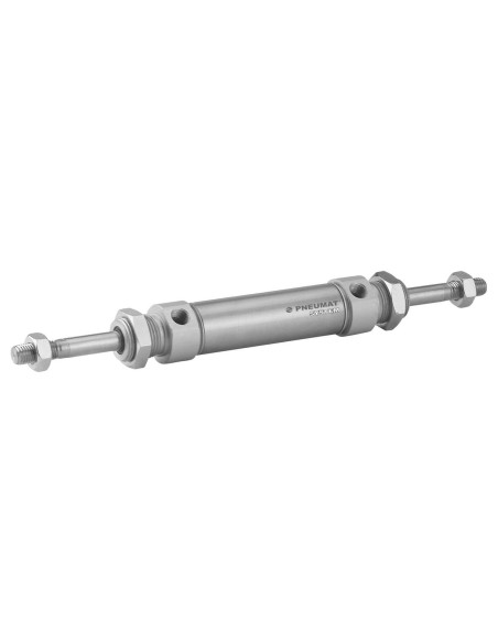 Siłownik pneumatyczny okrągły ISO6432 D16x125 z dwustronnym tłoczyskiem, amortyzacja mechaniczna | Pneumatyka | Eshop Dopak | Ws