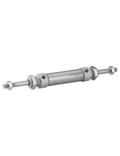 Siłownik pneumatyczny okrągły ISO6432 D16x300 z dwustronnym tłoczyskiem, amortyzacja mechaniczna | Pneumatyka | Eshop Dopak | Ws