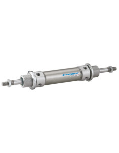 Siłownik pneumatyczny okrągły D50x25 z z dwustronnym tłoczyskiem, amortyzacja mechaniczna | Pneumatyka | Eshop Dopak | Wszystko 