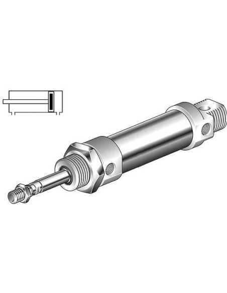 Siłownik ISO6432 D16x25 stal nierdzewna, polimer | Pneumatyka | Eshop Dopak | Wszystko dla Przemysłu