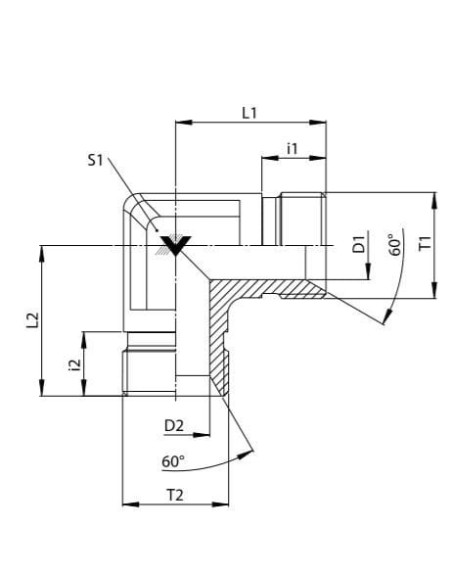 Kolanko hydrauliczne ZZ G1-G1, ES | Hydraulika | Eshop Dopak | Wszystko dla Przemysłu