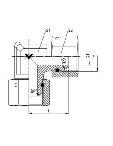 Kolanko hydrauliczne WW G1-G1 obr.ES | Hydraulika | Eshop Dopak | Wszystko dla Przemysłu