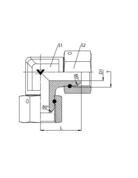 Kolanko hydrauliczne WW G1-G1 obr.ES | Hydraulika | Eshop Dopak | Wszystko dla Przemysłu