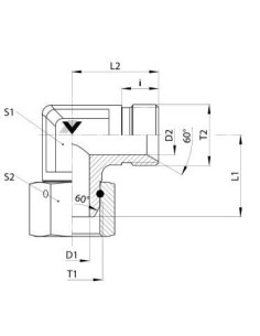 Kolanko hydrauliczne WZ G1-G1 obr. ES | Hydraulika | Eshop Dopak | Wszystko dla Przemysłu 2
