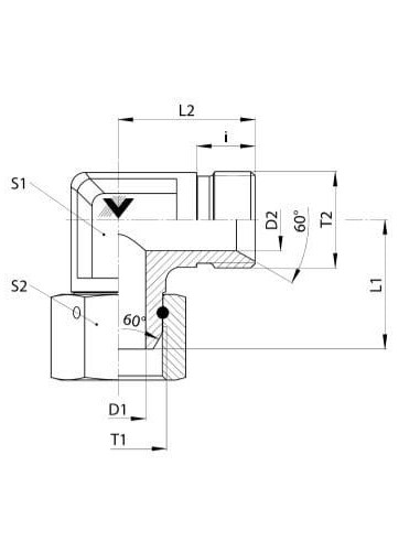 Kolanko hydrauliczne WZ G2-G2 obr. ES | Hydraulika | Eshop Dopak | Wszystko dla Przemysłu