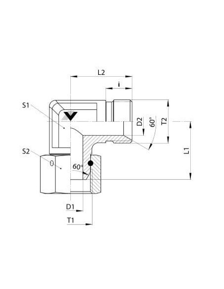 Kolanko hydrauliczne WZ G2-G2 obr. ES | Hydraulika | Eshop Dopak | Wszystko dla Przemysłu