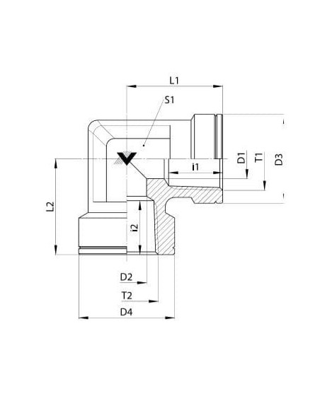 Kolanko hydrauliczne WW NPT-f G3/8-G3/8 NPT-f, ES | Hydraulika | Eshop Dopak | Wszystko dla Przemysłu