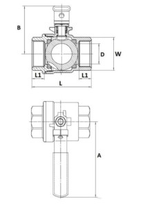 Zawór kulowy G 1/2 GW nierdzewny z odpowietrzeniem i blokadą | Hydraulika | Eshop Dopak | Wszystko dla Przemysłu 2