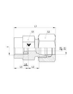 Przyłączka skręcana prosta G 1/4 GW pod rurę 6 mm, stal nierdzewna | Hydraulika | Eshop Dopak | Wszystko dla Przemysłu 2